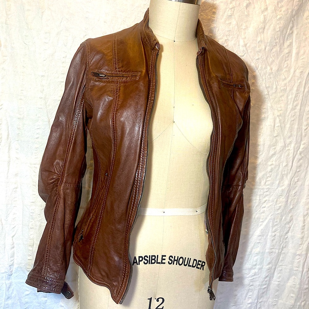 Beautiful Brown Leather Jacket from Sweden